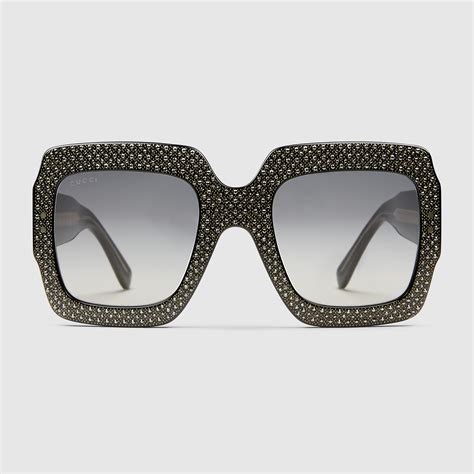 gucci sunglasses with rhinestones on side|gucci sunglasses women 2022.